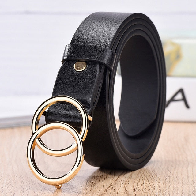 High Quality Fashion Alloy Double Ring Belt